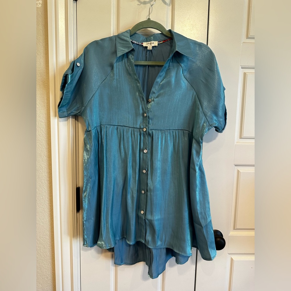Blue metallic Umgee Tunic